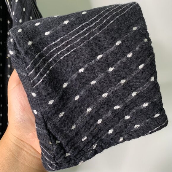 Ace & Jig Women's Black Metallic Long Sleeve Oversized Tunic Shirt Size Small - Picture 7 of 12